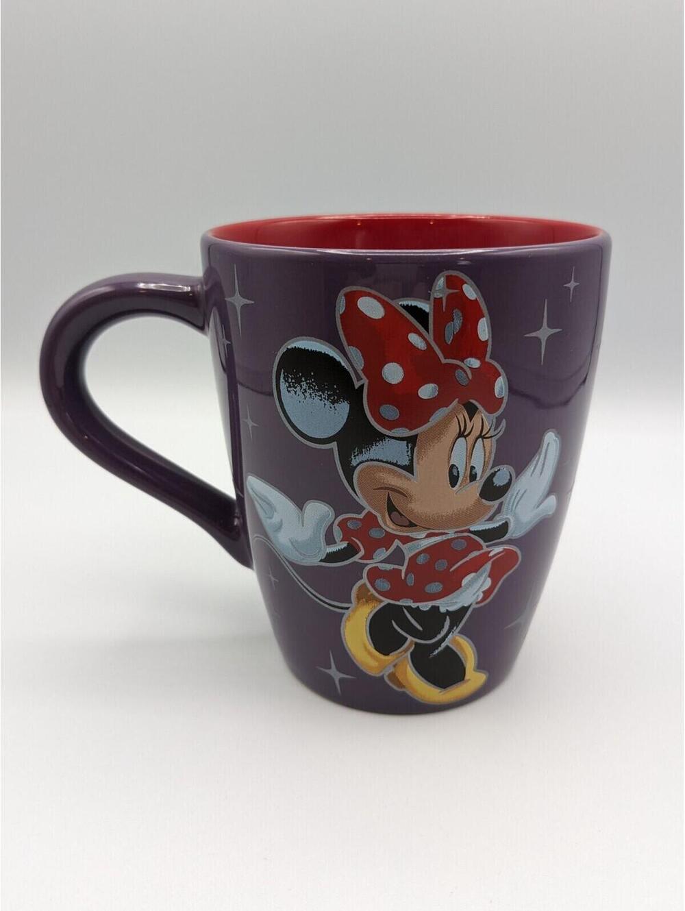 Rare Purple Disney Store 25th Anniversary Minnie Mouse Mug